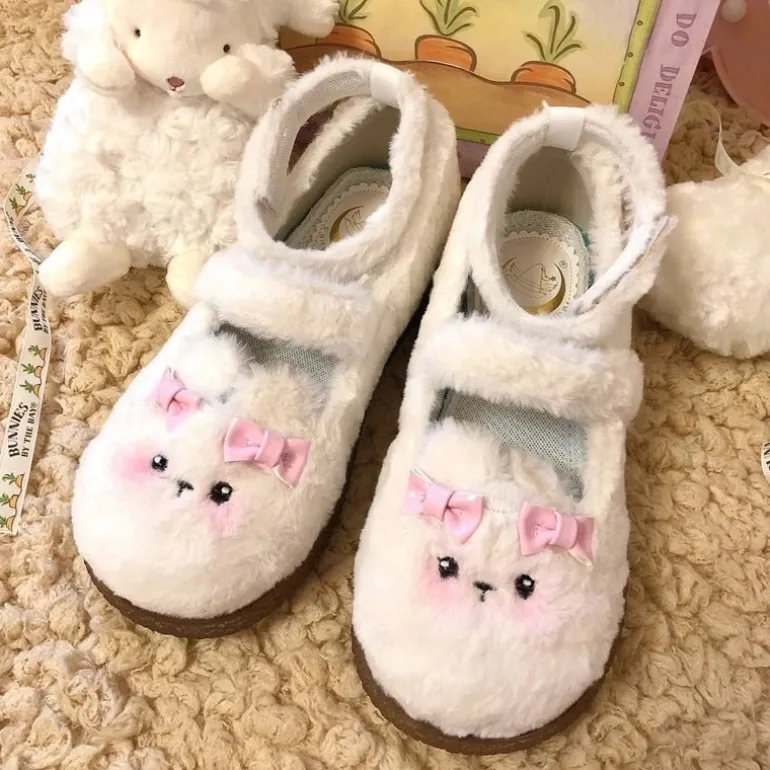 Fuzzy Bear Mary Janes