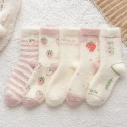 Fuzzy Berry Socks