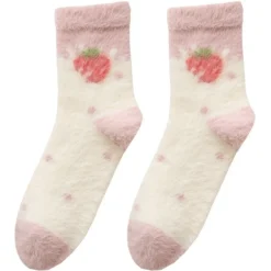 Fuzzy Berry Socks