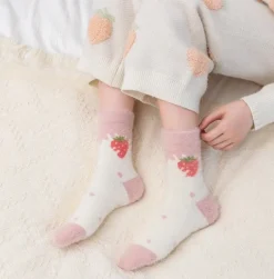 Fuzzy Berry Socks