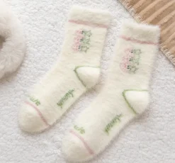 Fuzzy Berry Socks