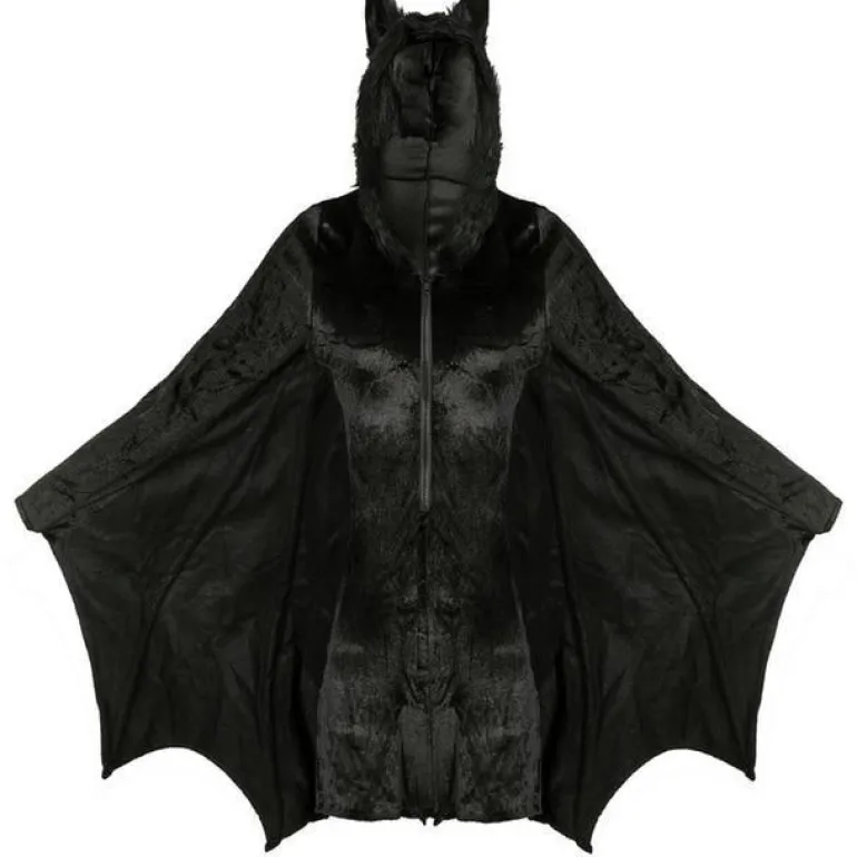 Fuzzy Black Bat Costume Set