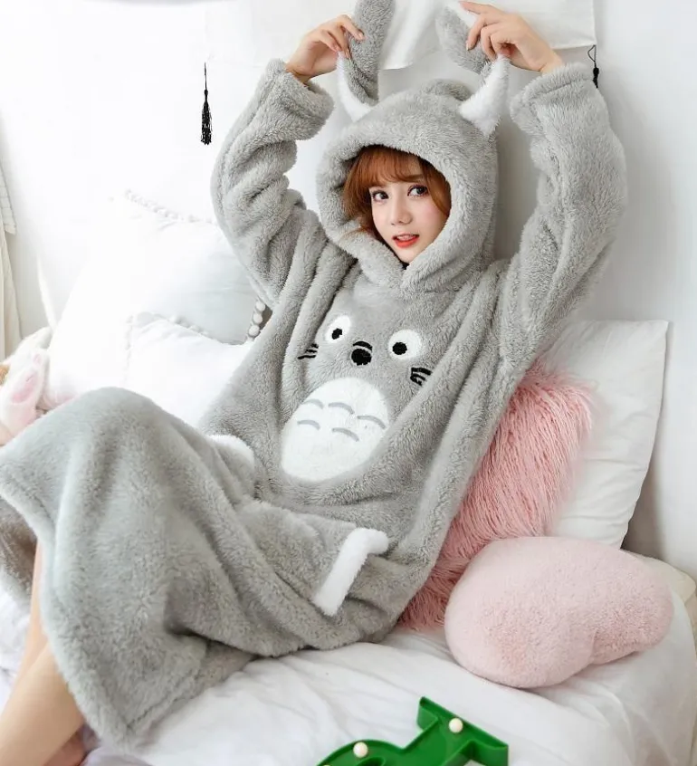 Fuzzy Chinchilla Nightgown