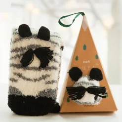 Fuzzy Holiday Animal Socks