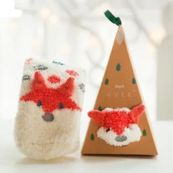 Fuzzy Holiday Animal Socks