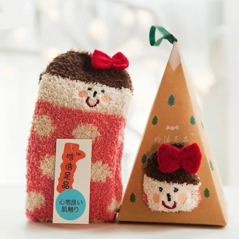 Fuzzy Holiday Animal Socks