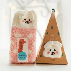 Fuzzy Holiday Animal Socks