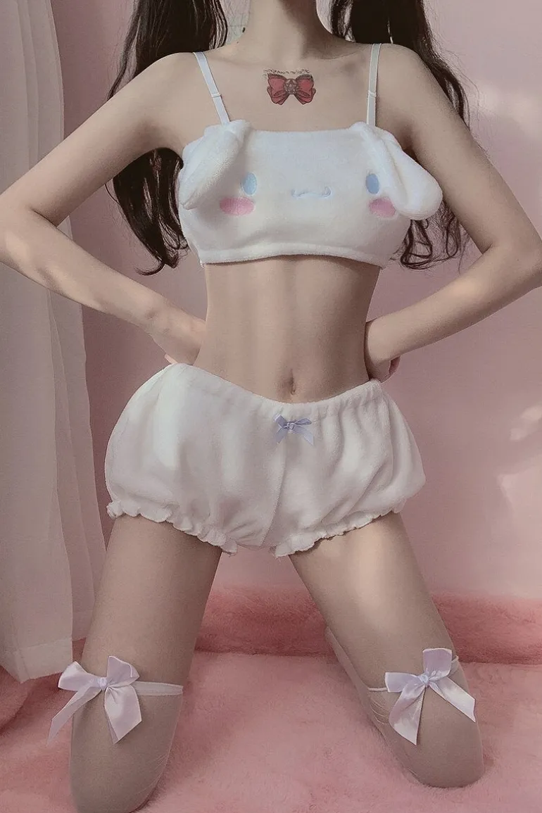 Fuzzy Kawaii Lingerie Set