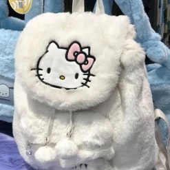 Fuzzy Kawaii Pompom Backpacks
