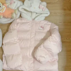 Fuzzy Kitty Bomber Puffer Jacket