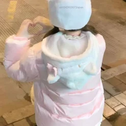Fuzzy Kitty Bomber Puffer Jacket