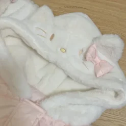 Fuzzy Kitty Bomber Puffer Jacket