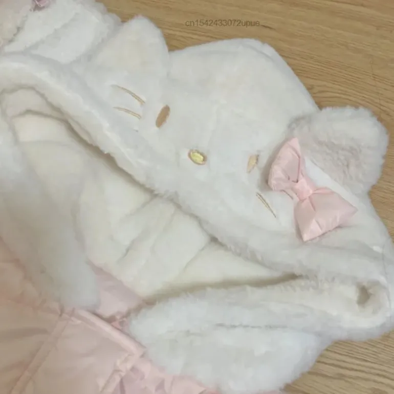 Fuzzy Kitty Bomber Puffer Jacket
