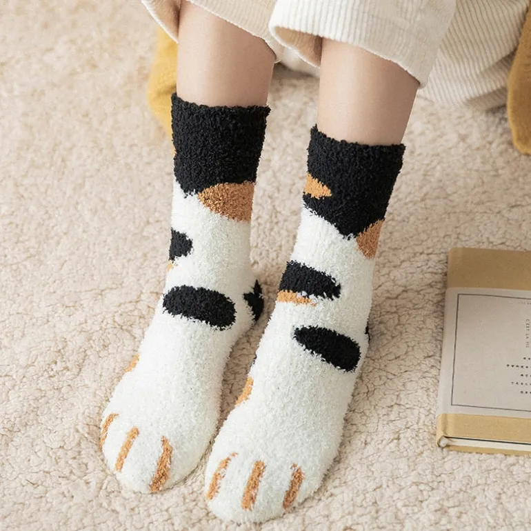 Fuzzy Neko Paw Socks