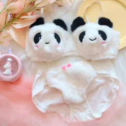 Fuzzy Panda Lingerie Set