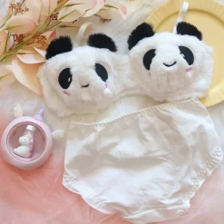 Fuzzy Panda Lingerie Set