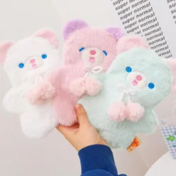 Fuzzy Pastel Bear Stationary Bag