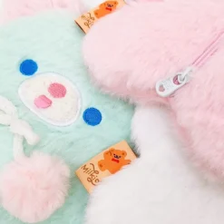 Fuzzy Pastel Bear Stationary Bag