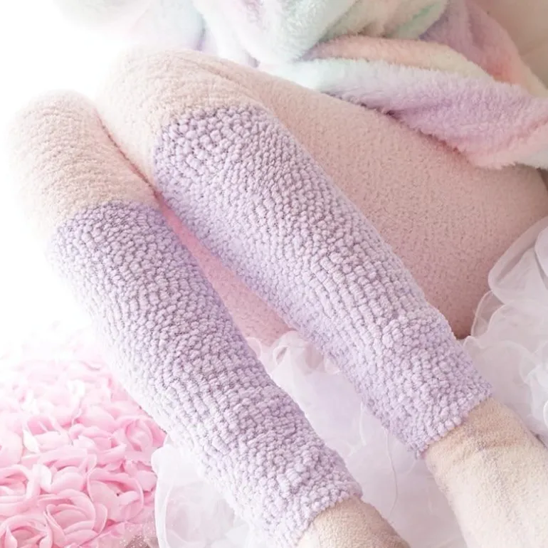 Fuzzy Pastel Long John Leggings