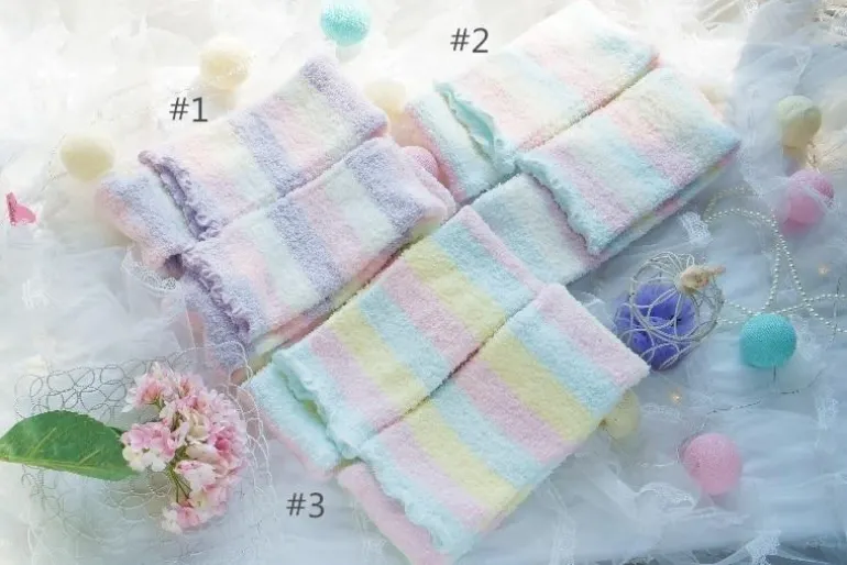 Fuzzy Pastel Long John Leggings