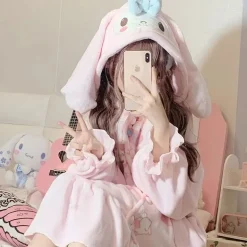 Fuzzy Pink Bunny Nighty
