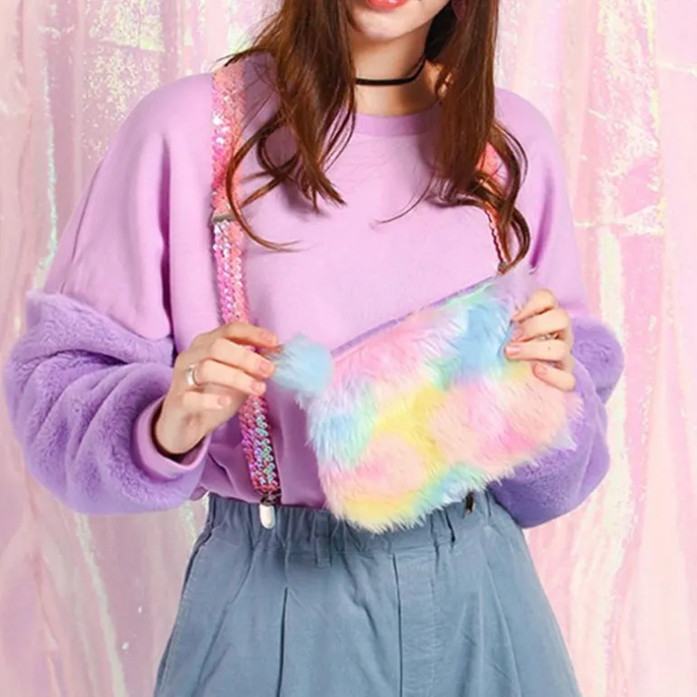 Fuzzy Plush Handbag