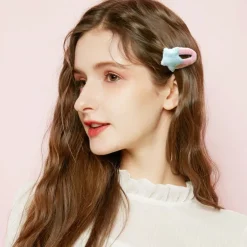 Fuzzy Star Hair Clips