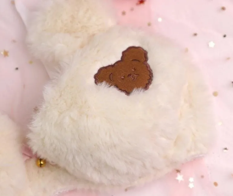 Fuzzy Teddy Bear Lingerie Set