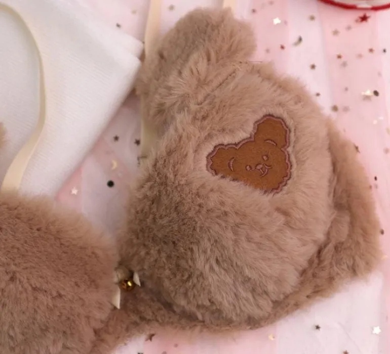 Fuzzy Teddy Bear Lingerie Set
