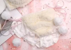 Fuzzy Teddy Bear Lingerie Set