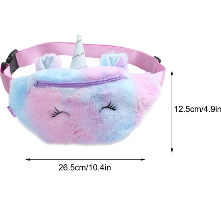 Fuzzy Unicorn Fanny Packs