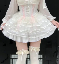Fuzzy White Ruffled Bloomers