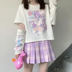 Gaming E-Girl Crop Top With Cuffs