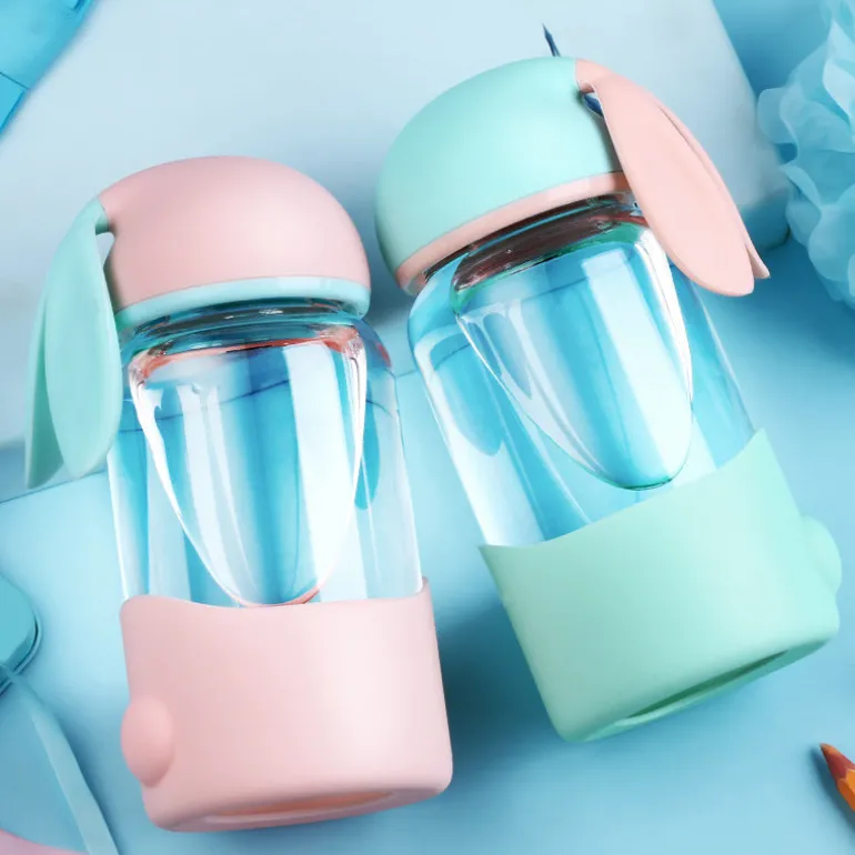 Glass Bunny Water Bottle