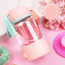 Glass Bunny Water Bottle