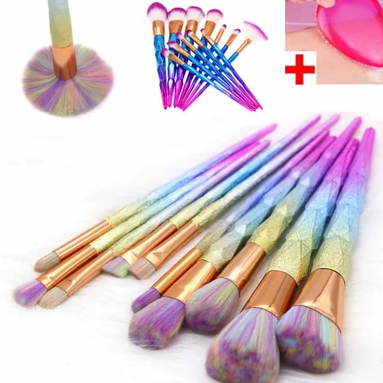Glitter Rainbow Unicorn Brushes