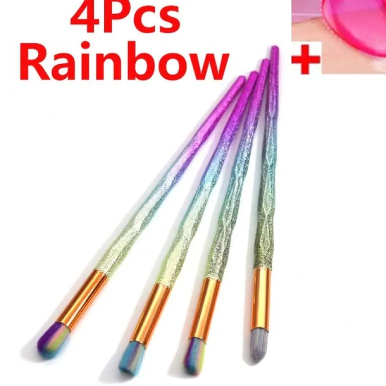Glitter Rainbow Unicorn Brushes