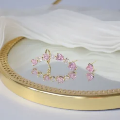 Glittering Hearts Ear Cuff