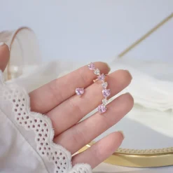 Glittering Hearts Ear Cuff