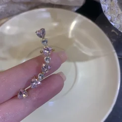 Glittering Hearts Ear Cuff