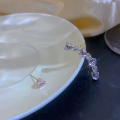 Glittering Hearts Ear Cuff