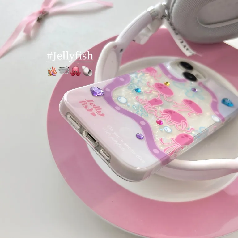 Glittering Jellyfish iPhone Case