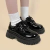 Glossy Black Pentagram Mary Janes