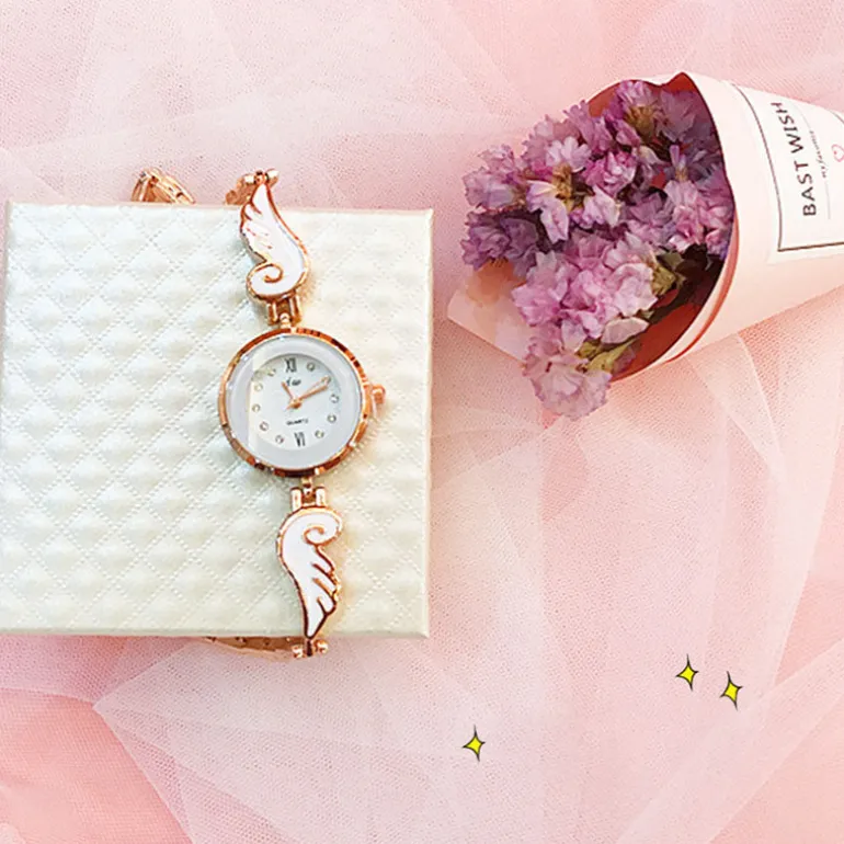 Gold Angel Wing Watch