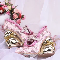 Golden Bunny Pumps