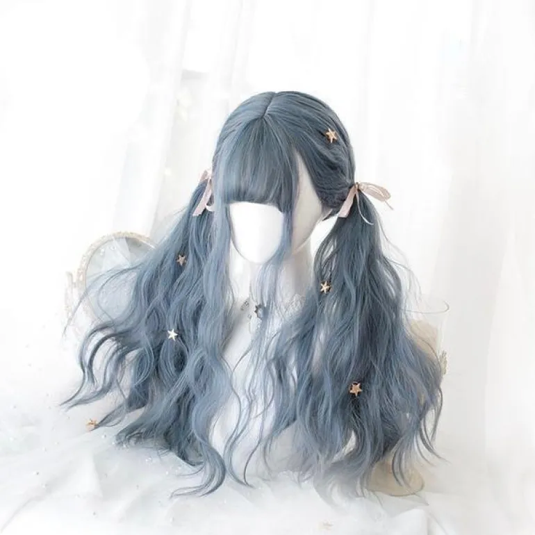 Gothic Blue Long Cosplay Wig