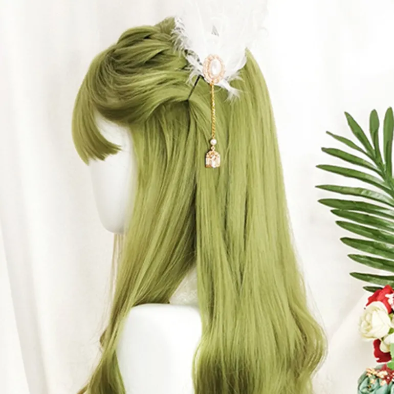 Green Long Wavy Cosplay Wig