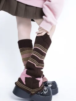 Gyaru Striped Leg Warmers