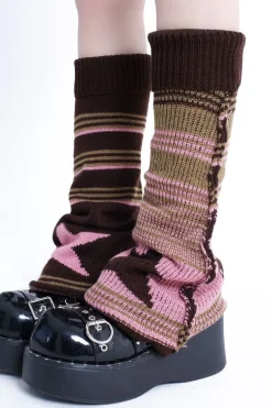 Gyaru Striped Leg Warmers