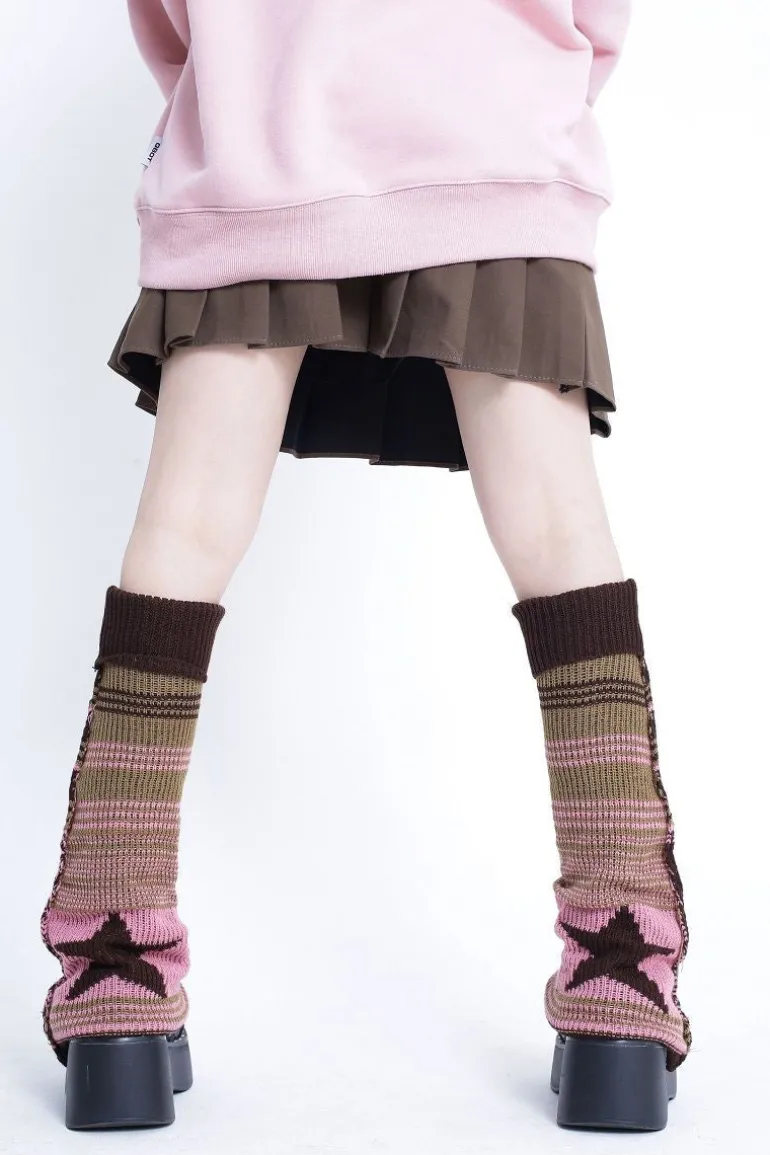 Gyaru Striped Leg Warmers